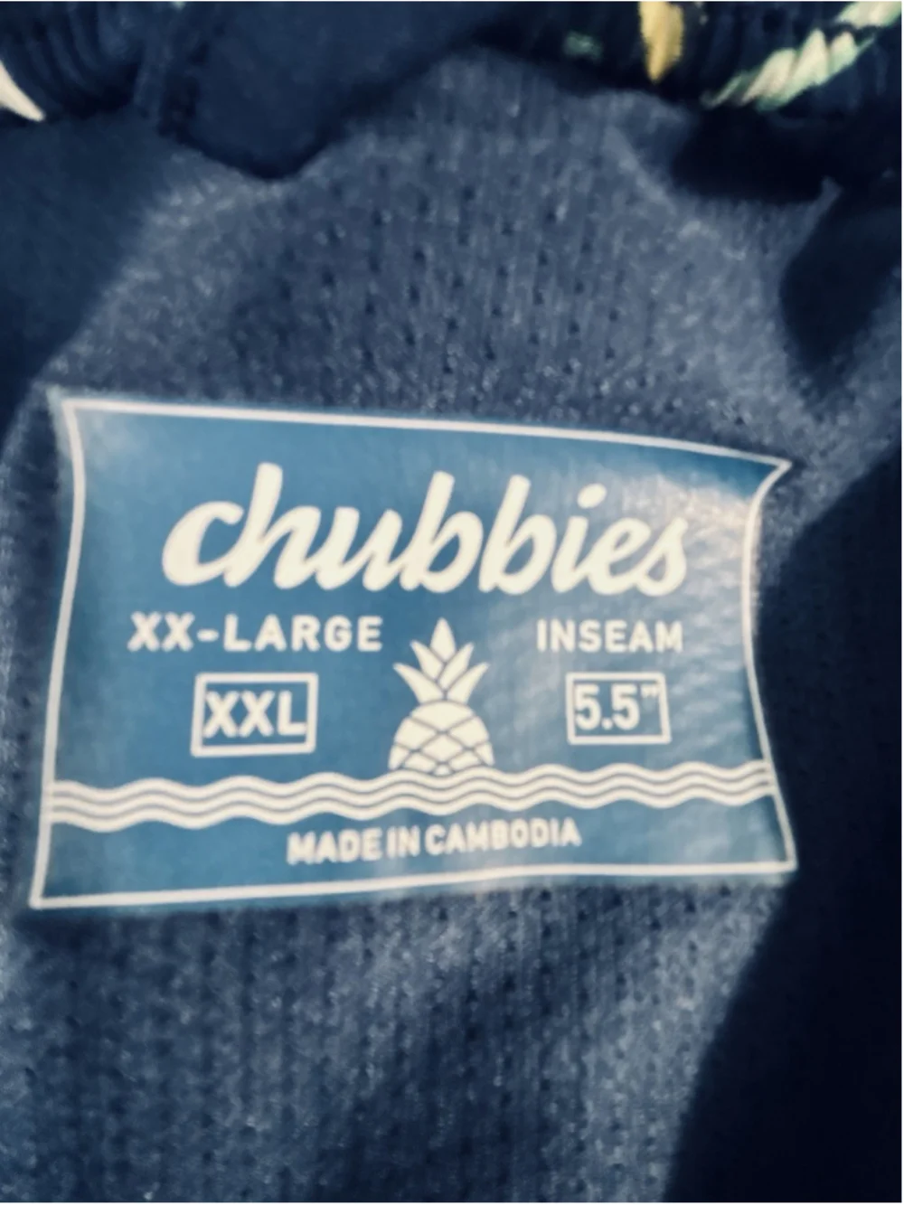 Chubbies Swim Trunks XXL Blue Flamingo Cocktail 5.5